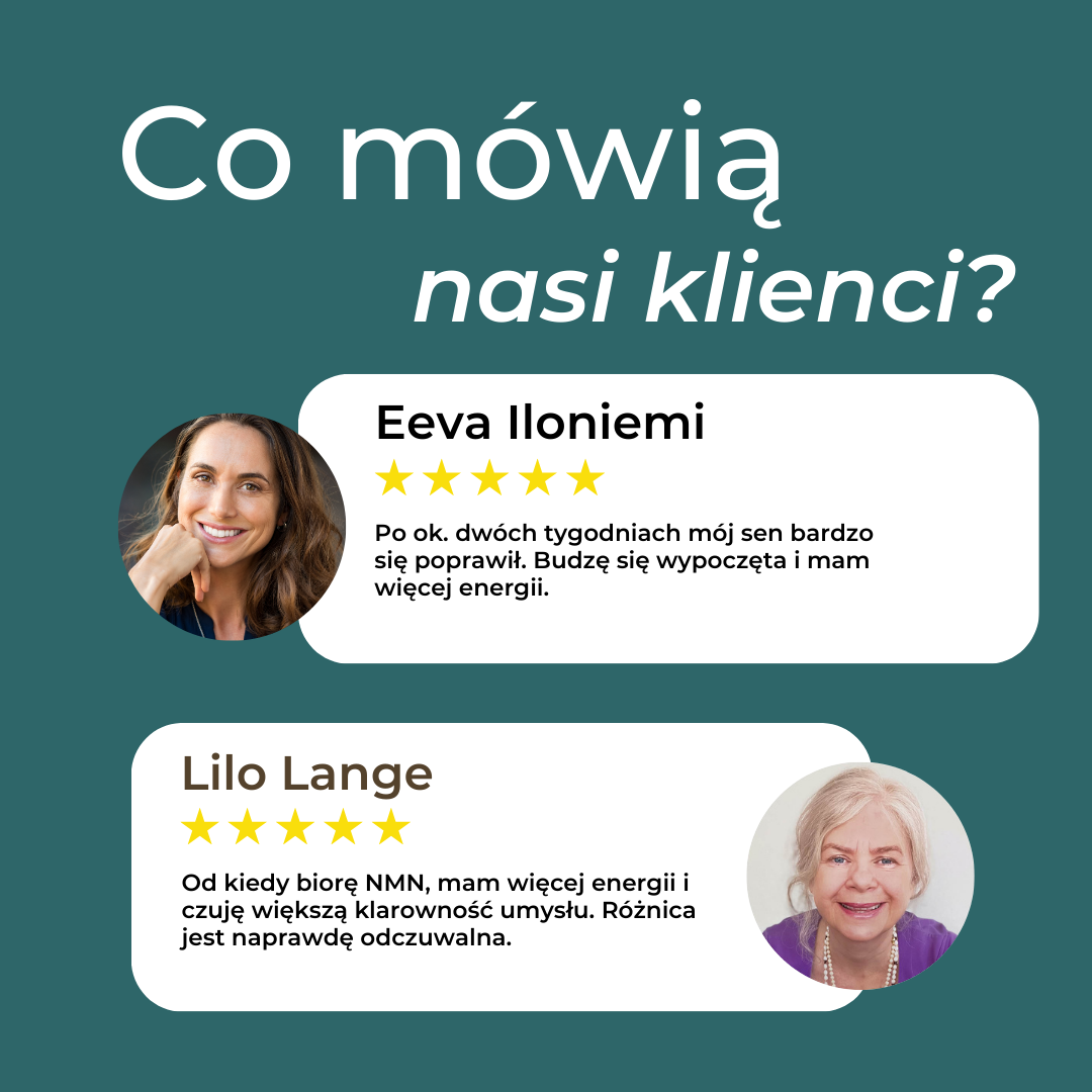 Opinie klientów o Naturecan NMN – poprawa energii, snu i samopoczucia po kilku tygodniach stosowania.