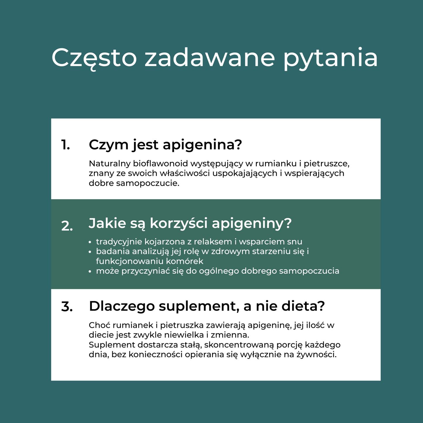 Korzyści apigeniny - relaks, zdrowe starzenie i dobre samopoczucie