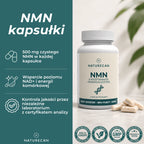 NMN suplement Naturecan – 500 mg beta-NMN w kapsułce, wysoka czystość i niezależne testy
