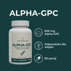 Naturecan Alpha-GPC 600 mg – suplement wegański, 60 porcji, kluczowe informacje o produkcie.