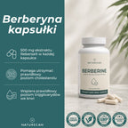 Berberyna Naturecan w kapsułkach – 500 mg ekstraktu Rebersa® w każdej kapsułce, zwiększona biodostępność i 120 porcji w opakowaniu