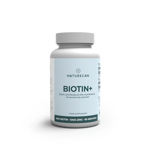 Biotyna z cynkiem Naturecan w kapsułkach – 5 mg biotyny, 10 mg cynku i 60 porcji