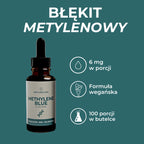 Błękit metylenowy Naturecan 1% roztwór – 6 mg w porcji, 100 porcji w butelce, formuła wegańska