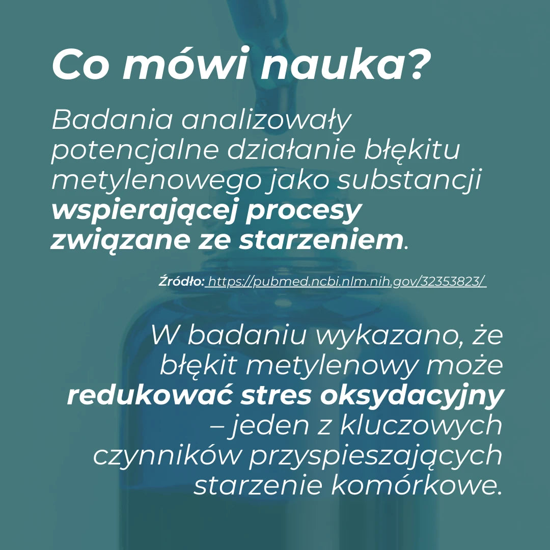 Błękit metylenowy – badania naukowe dotyczące stresu oksydacyjnego i potencjalnego wpływu na proces starzenia