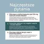 Najczęściej zadawane pytania o Calcium Citrate Malate – dawka, przyswajalność, połączenie z witaminą D3/K2