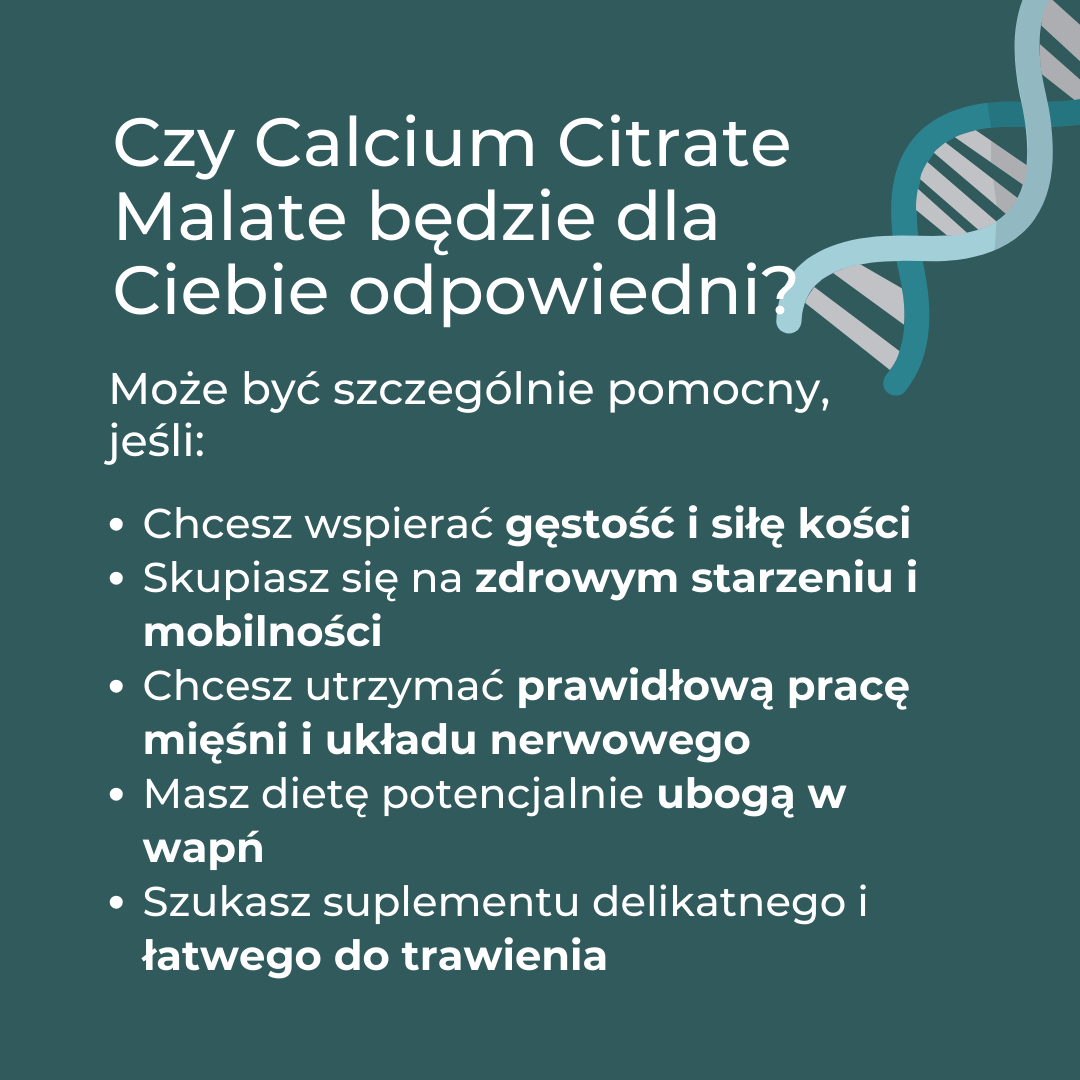 Kiedy warto stosować Calcium Citrate Malate – wsparcie kości, mięśni, nerwów i zdrowego starzenia