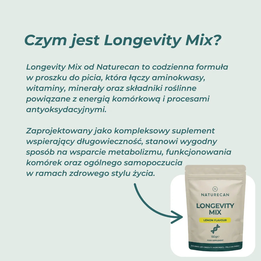 Longevity Mix – suplement wspierający długowieczność i energię komórkową