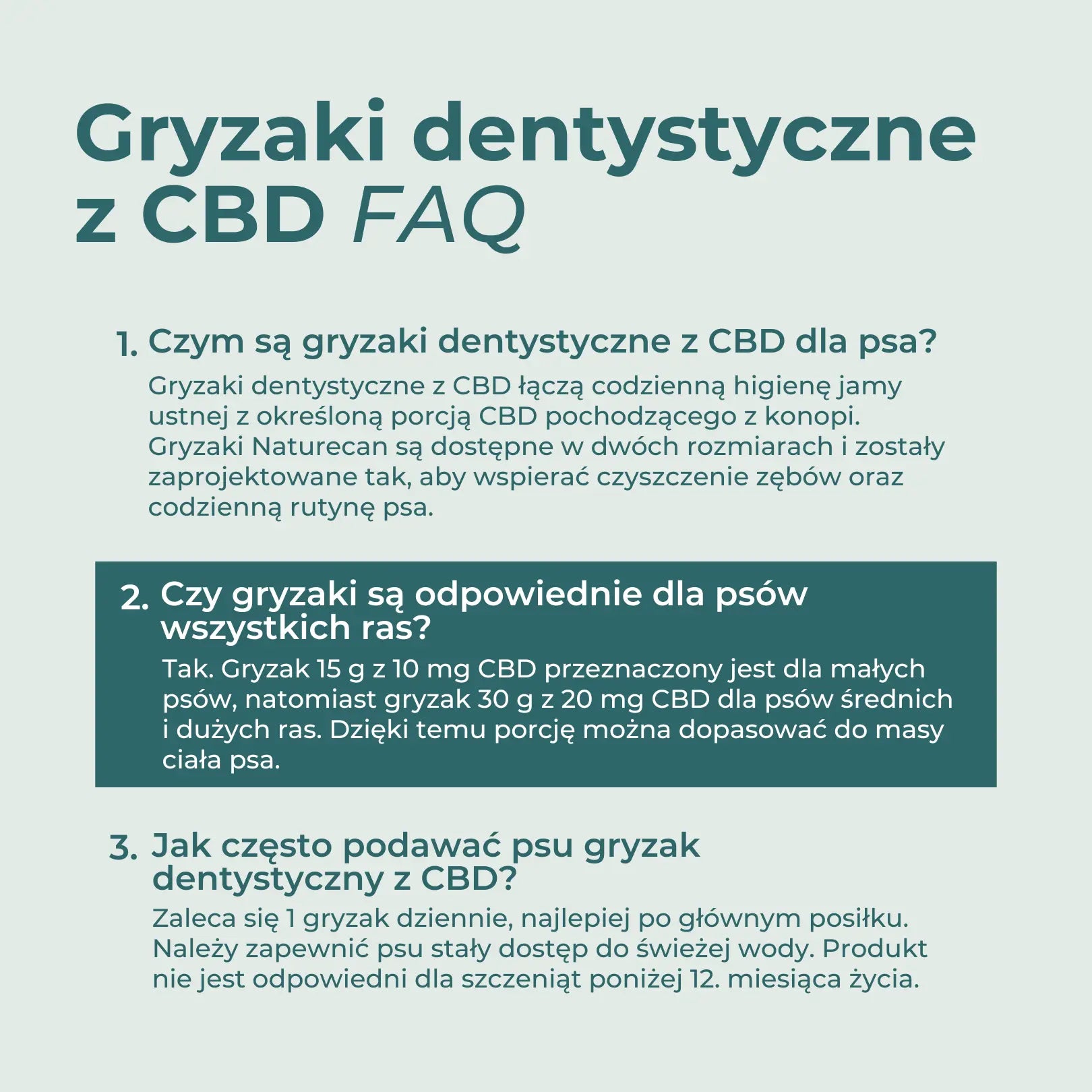Gryzaki dentystyczne dla psa z CBD – najczęstsze pytania i dawkowanie