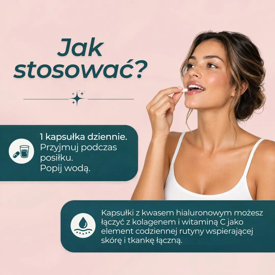 Jak stosować kwas hialuronowy w kapsułkach – jedna kapsułka dziennie