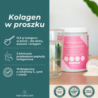 Kolagen w proszku Naturecan – 12,5 g peptydów kolagenowych w porcji, trzy przebadane kompleksy oraz witamina C, cynk i miedź.