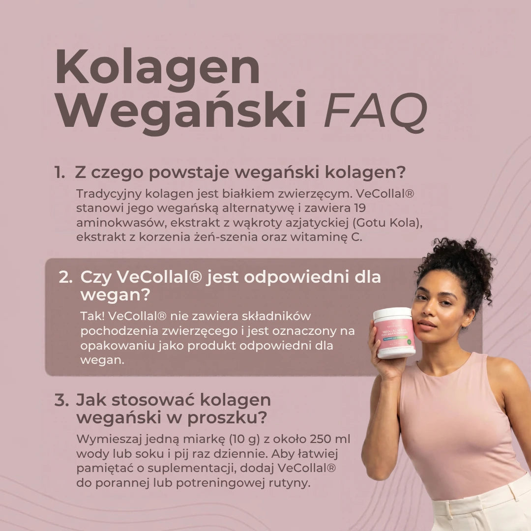 Kolagen wegański VeCollal® – odpowiedzi na pytania o skład, wegańską formułę i sposób stosowania