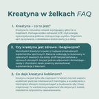 FAQ o kreatynie w żelkach – czym jest kreatyna, czy jest bezpieczna oraz jakie korzyści może przynosić kobietom.