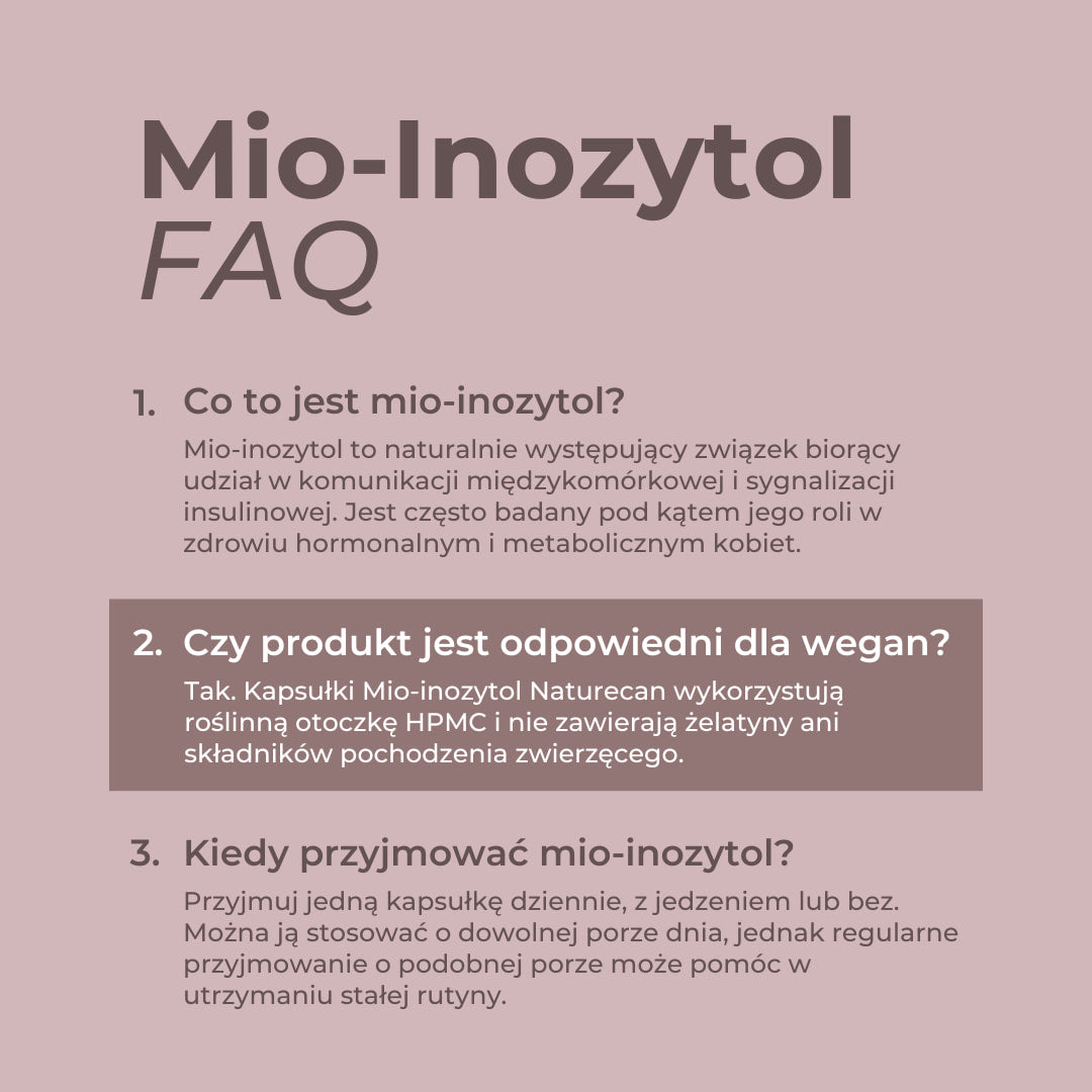 Mio-inozytol FAQ – co to jest inozytol, jak stosować i kiedy brać