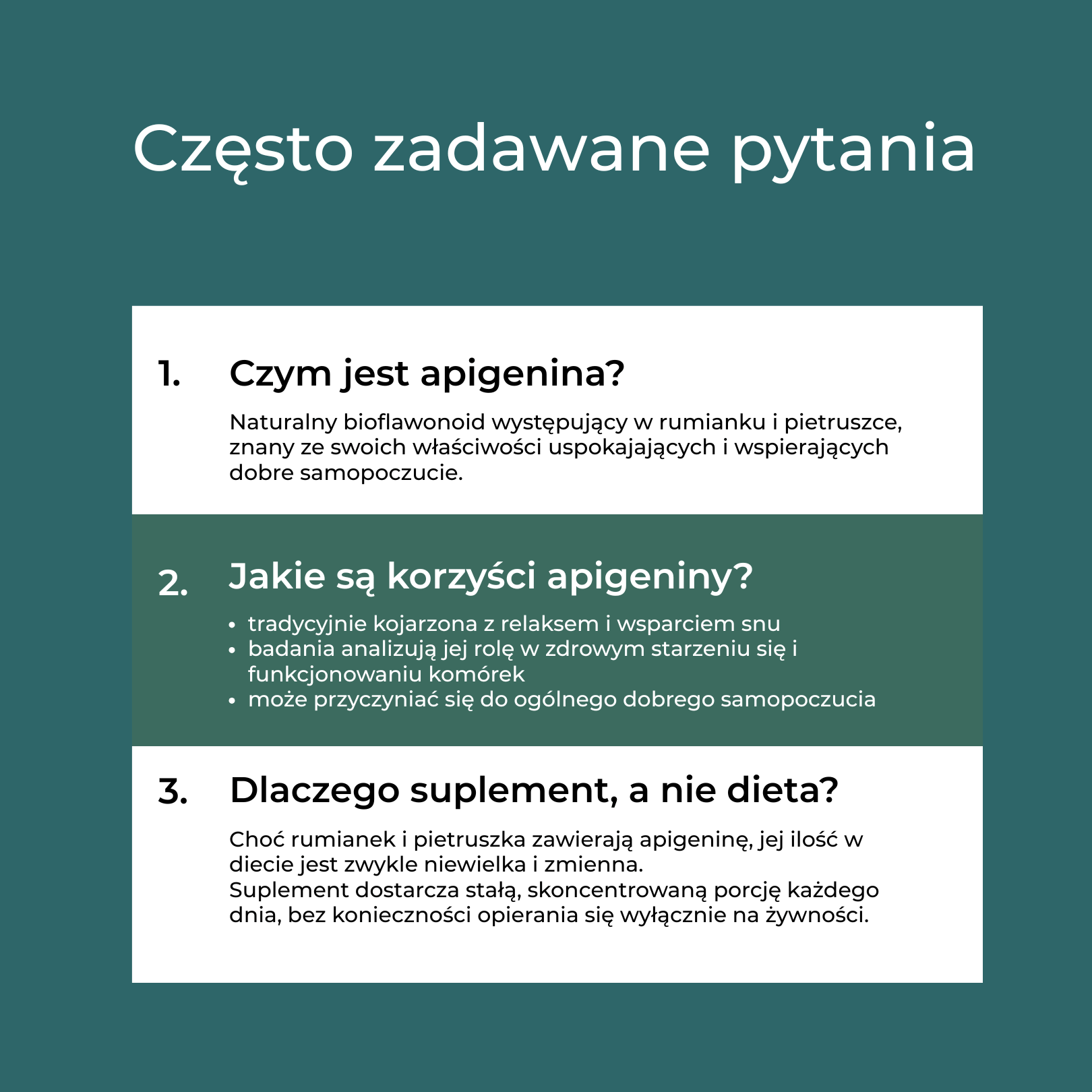 Korzyści apigeniny - relaks, zdrowe starzenie i dobre samopoczucie