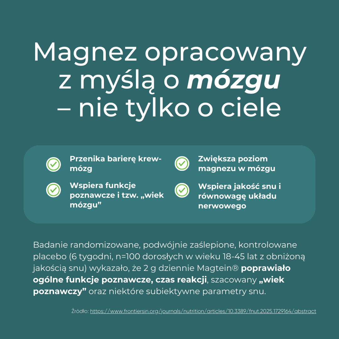 Treonian magnezu Naturecan zaprojektowany do wspierania pracy mózgu i układu nerwowego