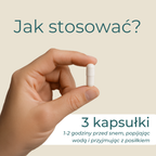 Sposób stosowania treonianu magnezu Naturecan – 3 kapsułki dziennie przed snem z jedzeniem i wodą