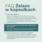 FAQ o żelazie w kapsułkach — czym jest żelazo, czy suplement jest odpowiedni dla wegan i kiedy przyjmować żelazo.