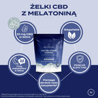 Żelki CBD z melatoniną Naturecan, 10 mg CBD i 1 mg melatoniny w jednej żelce, produkt wegański